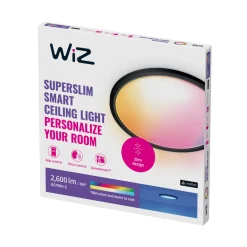 WiZ SuperSlim LED-taklampe RGBW Ø42cm svart Clearance