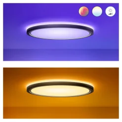WiZ SuperSlim LED-taklampe RGBW Ø42cm svart Clearance