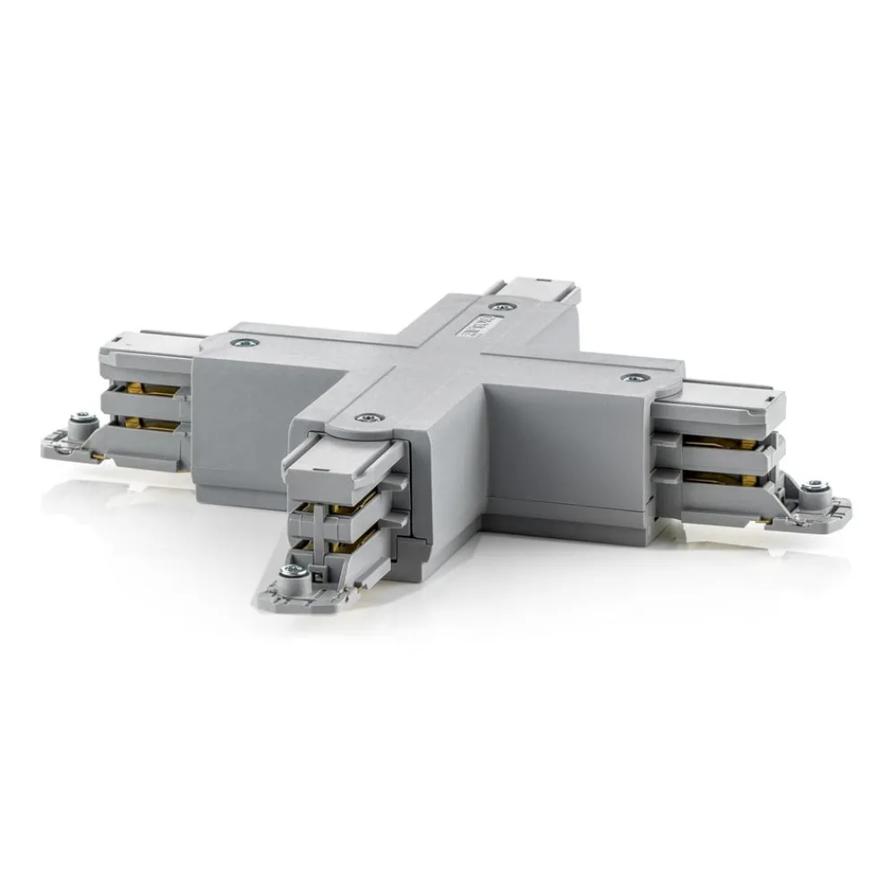 GLOBAL X-kontakt 3-faset strømskinne Noa, grå| Skinnesystem