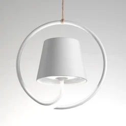 Zafferano Poldina LED-pendel med oppladbart batteri, hvit Best