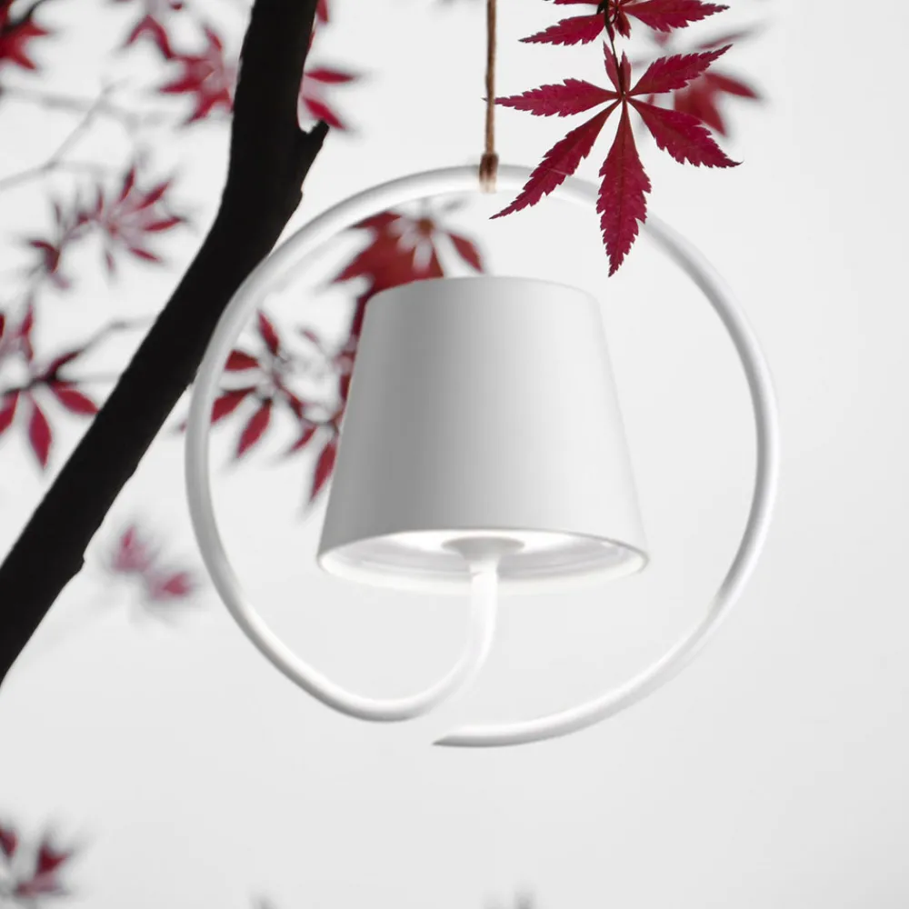 Zafferano Poldina LED-pendel med oppladbart batteri, hvit Best