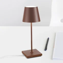 Zafferano Poldina mini bordlampe bat. IP65 corten Best