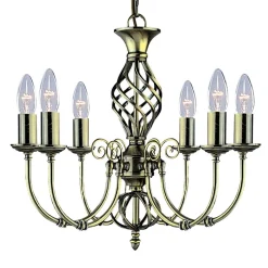 Searchlight ZANZIBAR imponerende lysekrone, 6-l.. New