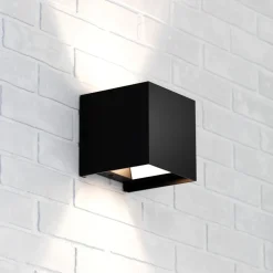 MCJ Zuza 2 vegglampe, svart, metall, fire vinger, 10 cm, G9| Vegglamper